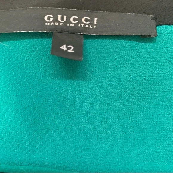 Gucci Silk Gold Zipper Sheath Dress - Picture 6 of 7